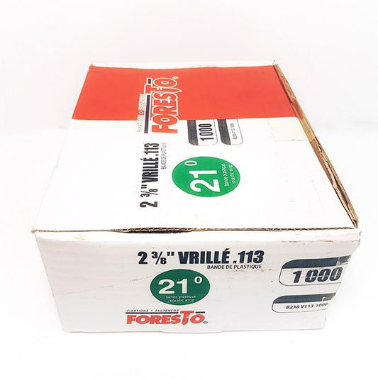 Clous de charpente - Vrillé - 2 3/8'' - 21°, 1000/Boîte FORESTO - sosoutils