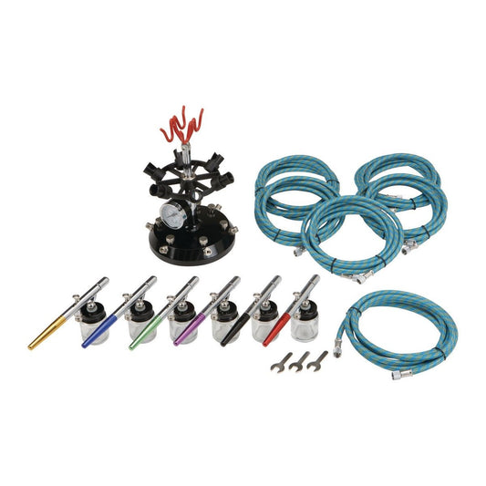 Kit aérographe 6 couleurs avec support, 16 pièces - sosoutils