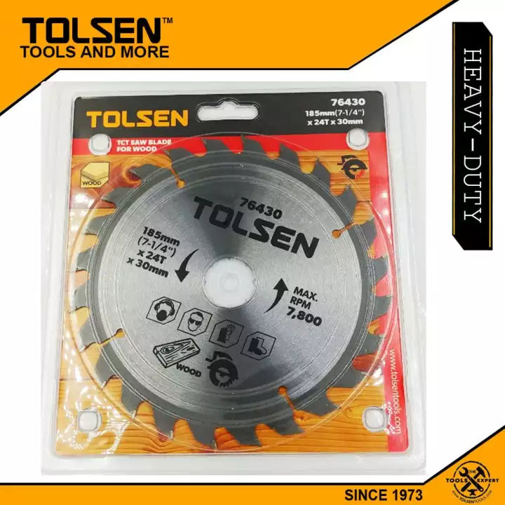 Lame de scie 7 1/4 pouces 24T TOLSEN - sosoutils