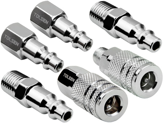 Ensemble de 6 raccords pneumatique - TOLSEN - sosoutils