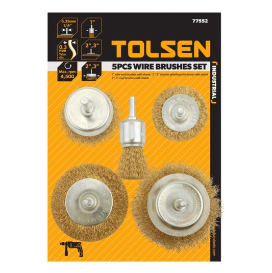 Ensemble de 5 brosses 1/4 TOLSEN - sosoutils