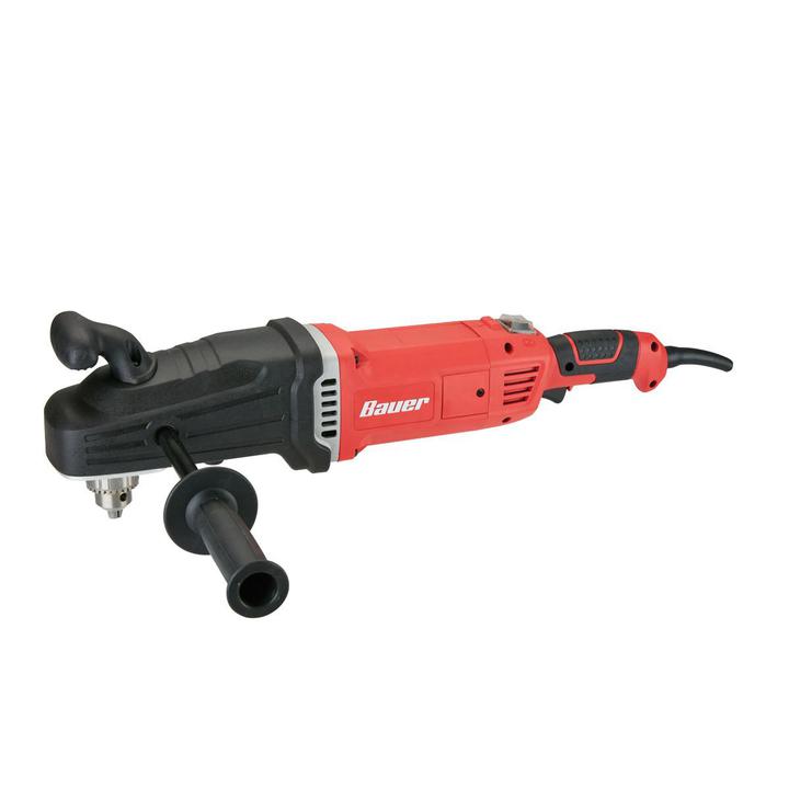 Perceuse à angle droit robuste de 13A, 2 vitesses, 1/2 po BAUER - sosoutils