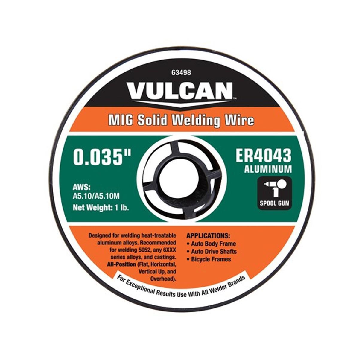 Fil de soudage plein MIG ER4043 de 0,035 po, 1,00 Lb rouleau VULCAN - sosoutils