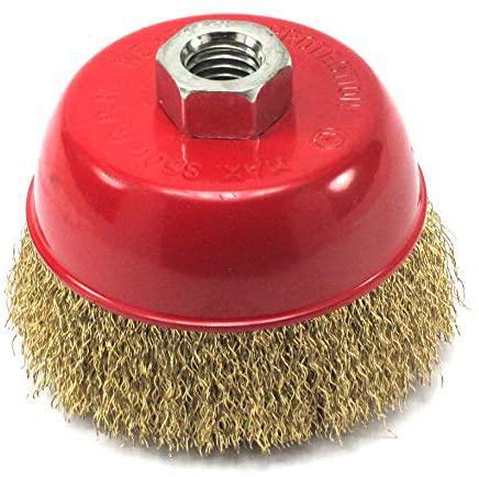 Brosse conique 3 pouces à fils fins crêpés en brass PEGATEC - sosoutils