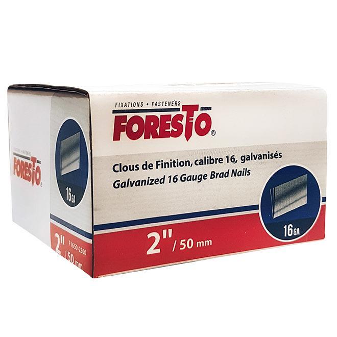 Clous à finition galvanisés 2", cal.16, 2500/bte FORESTO - sosoutils