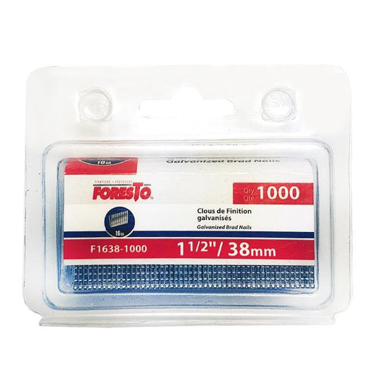 Clous de finition galvanisé, calibre 16, 1 1/2'', bte/1000 FORESTO - sosoutils