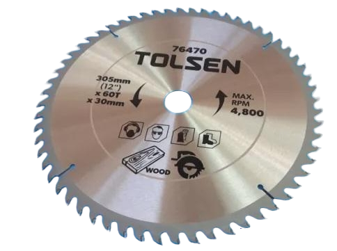 Lame de scie 12 pouces 60T TOLSEN - sosoutils