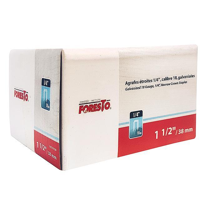 Agrafes de finition, galvanisé, 1 1/2'', boîte de 5000 FORESTO - sosoutils