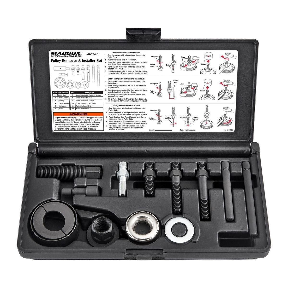 Ensemble de démontage et d'installation de poulie 12 Pièces - MADDOX - sosoutils