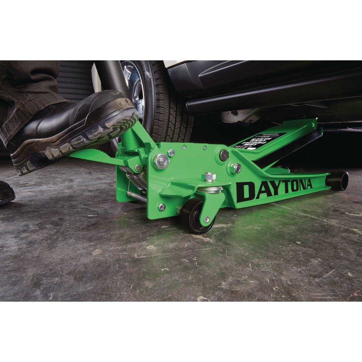 Cric De Plancher DAYTONAl Rapid Pump® À Profil Bas Et Longue Portée De 3 Tonnes - Vert - sosoutils