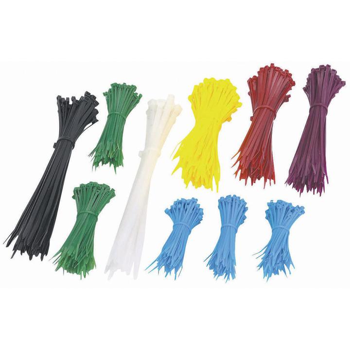 Assortiment de tie wrap en nylon de 1000 Pc - sosoutils
