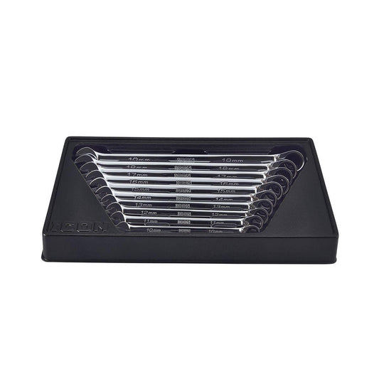 Jeu de clés à cliquet professionnelles MÉTRIQUE, 10 Pièces-ICON - sosoutils