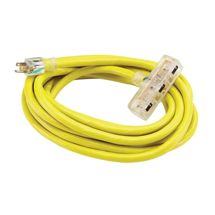 Cordon d'extension 25 pi à trois robinets de calibre 10 VANGUARD - sosoutils