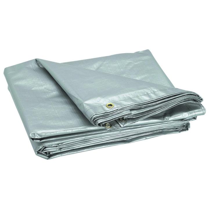 Bâche réfléchissante tout usage / résistante aux intempéries de 9 pi 4 po x 11 pi 4 po argent / résistant - sosoutils