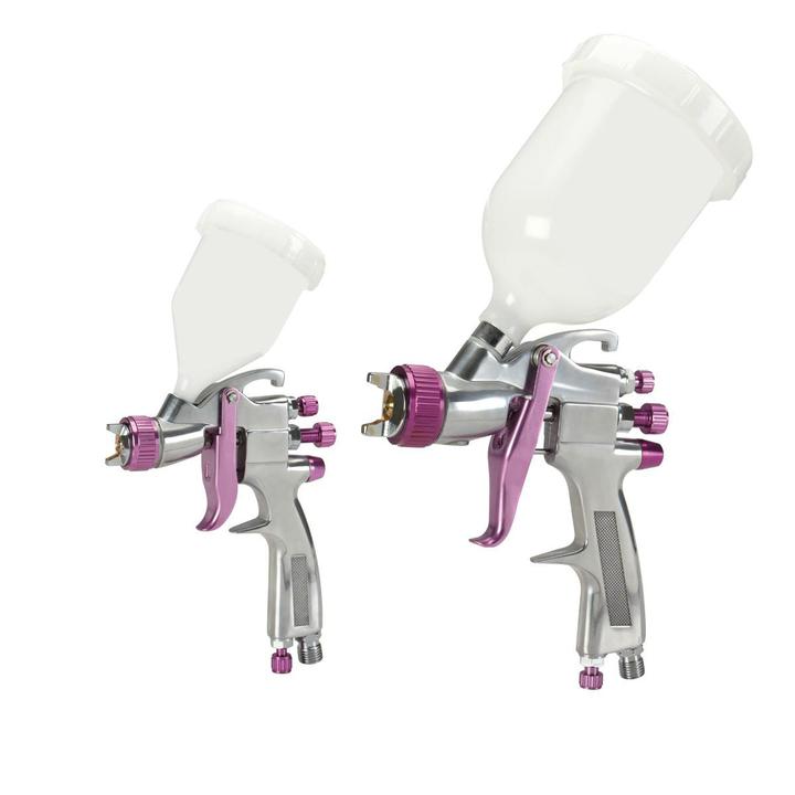 Ensemble professionnel de 2 pistolets pulvérisation à l'air pour véhicules HVLP Central Pneumatic - sosoutils