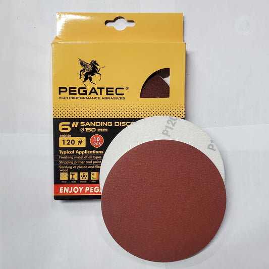 10x papier sabler velcro 6 pouces, Oxide d'aluminium PEGATEC - sosoutils