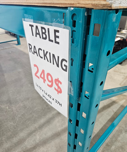 Table racking 10 pieds 8000lbs industriel