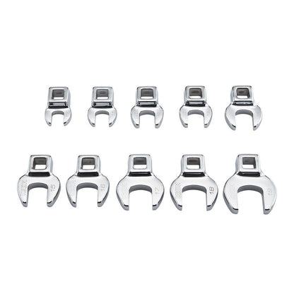 ICON 10 Piece 3/8" Drive Metric Professional Open End Crowfoot Wrench Set