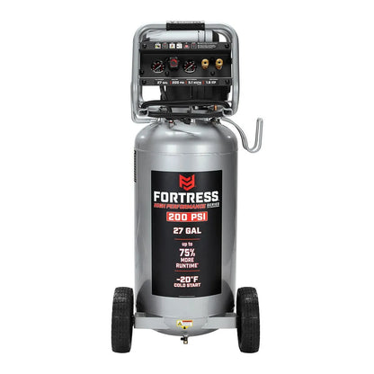 Professional oil-free air compressor, 27 Gallons, 200 Lbs FORTRESS