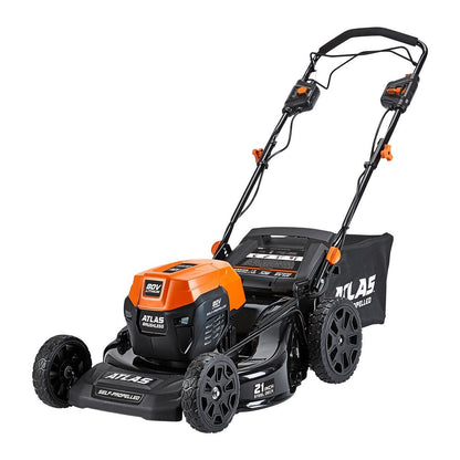 ATLAS 21" 80V Cordless Self-Propelled Lawn Mower (Battery and Charger Included)