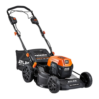 ATLAS 21" 80V Cordless Self-Propelled Lawn Mower (Battery and Charger Included)