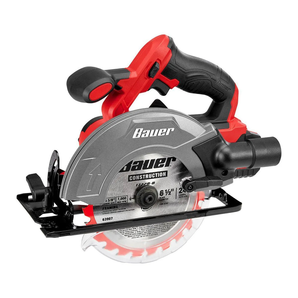 Scie circulaire sans fil 20 V, 6-1/2 po - Outil seulement - BAUER