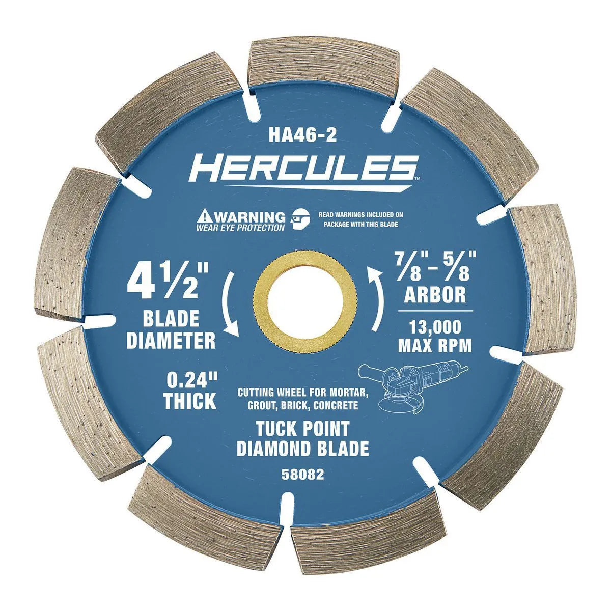 Lame diamantée à pointe rentrante 4-1/2 po - HERCULES