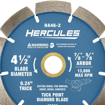 Lame diamantée à pointe rentrante 4-1/2 po - HERCULES