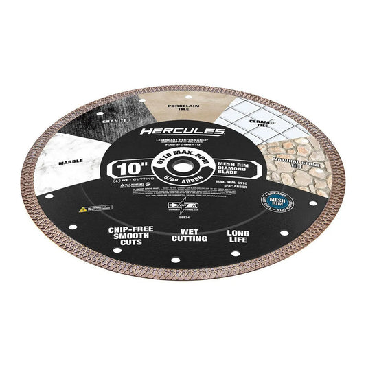 Lame diamantée professionnelle à jante continue 10 po avec jante en maille -  HERCULES