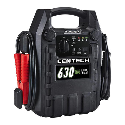 CEN-TECH Portable Car Battery Jump Starter 630 Peak Amps and Power Supply