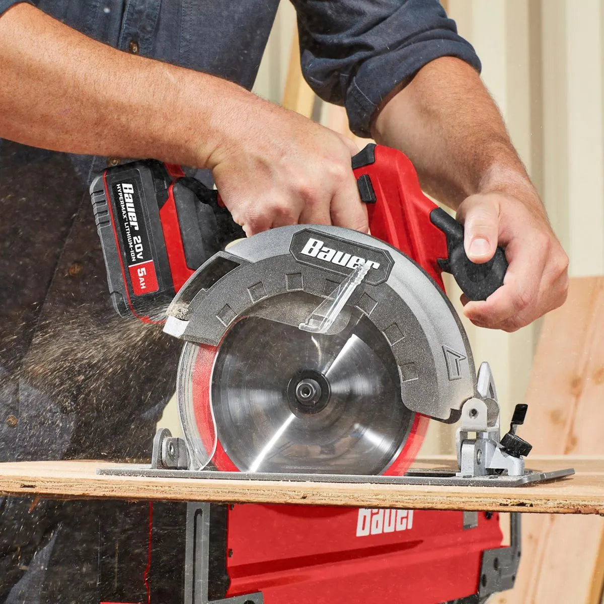 Scie circulaire sans fil 20V Brushless, 7-1/4 po - Outil seul - BAUER