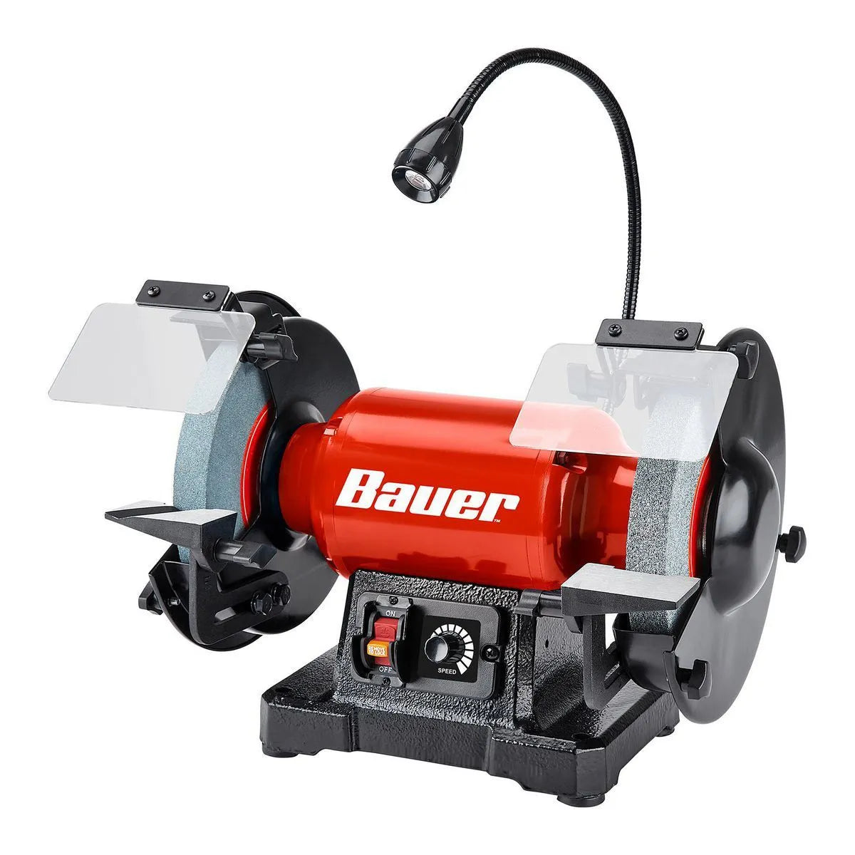 Meuleuse d'établi à vitesse variable  8 po avec lampe de travail à DEL - BAUER