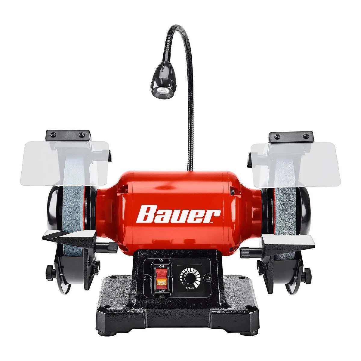 Meuleuse d'établi à vitesse variable  8 po avec lampe de travail à DEL - BAUER