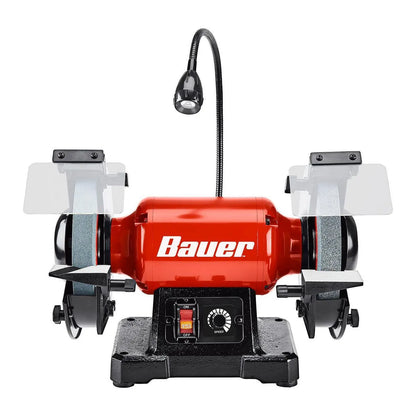 Meuleuse d'établi à vitesse variable  8 po avec lampe de travail à DEL - BAUER