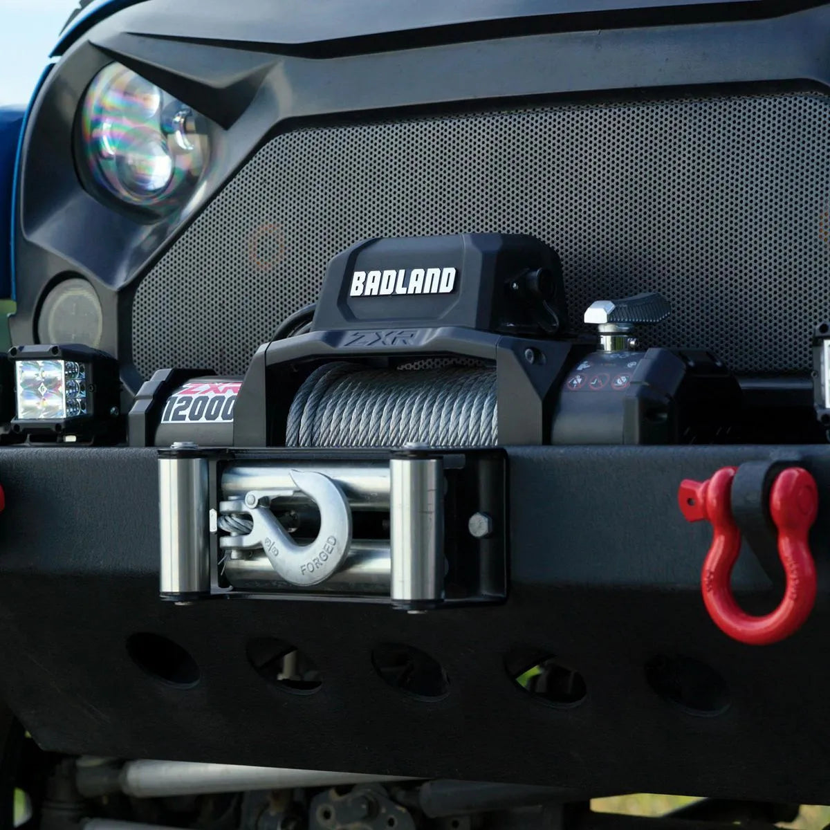 12,000 lb ZXR Winch for Truck/SUV with Wire Rope - BADLAND