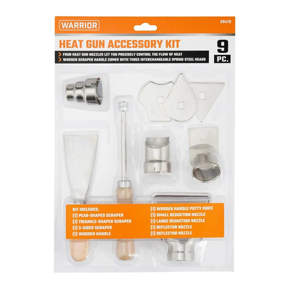 Kit d'accessoires pour pistolet thermique, 9 pièces - WARRIOR