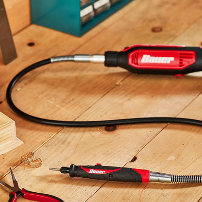 Kit d'outil rotatif à vitesse variable  1,6 A avec arbre flexible, 21 pièces - BAUER