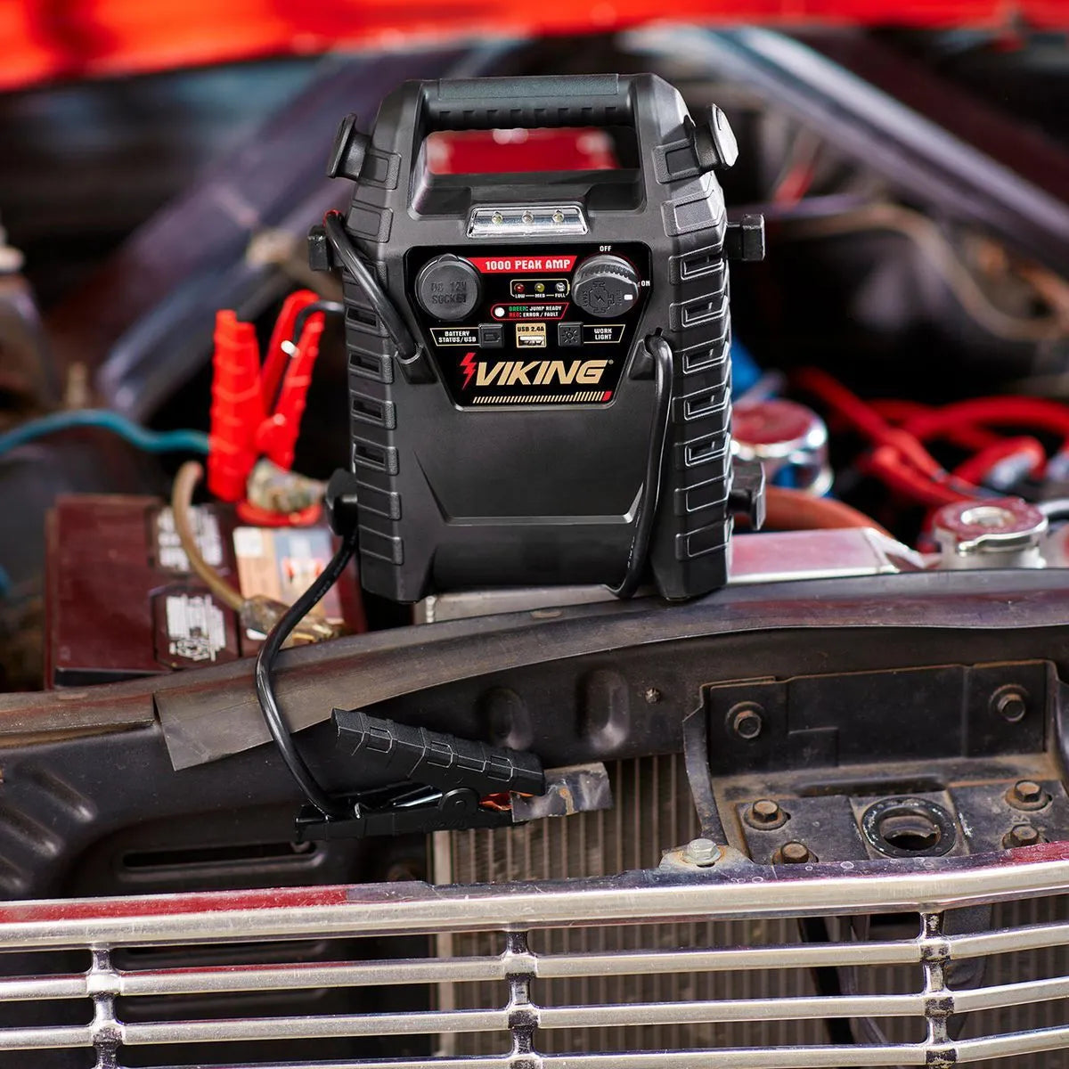 VIKING 1000 Amp Peak Multifunction Jump Starter and Power Supply with 150 PSI Air Compressor