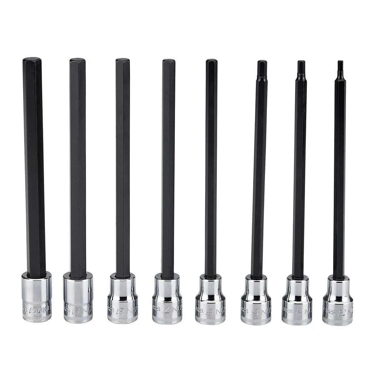 Jeu de douilles hexagonales longues professionnelles métriques à entraînement de 3/8 po, 8 pièces - ICON