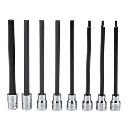 Jeu de douilles hexagonales longues professionnelles métriques à entraînement de 3/8 po, 8 pièces - ICON