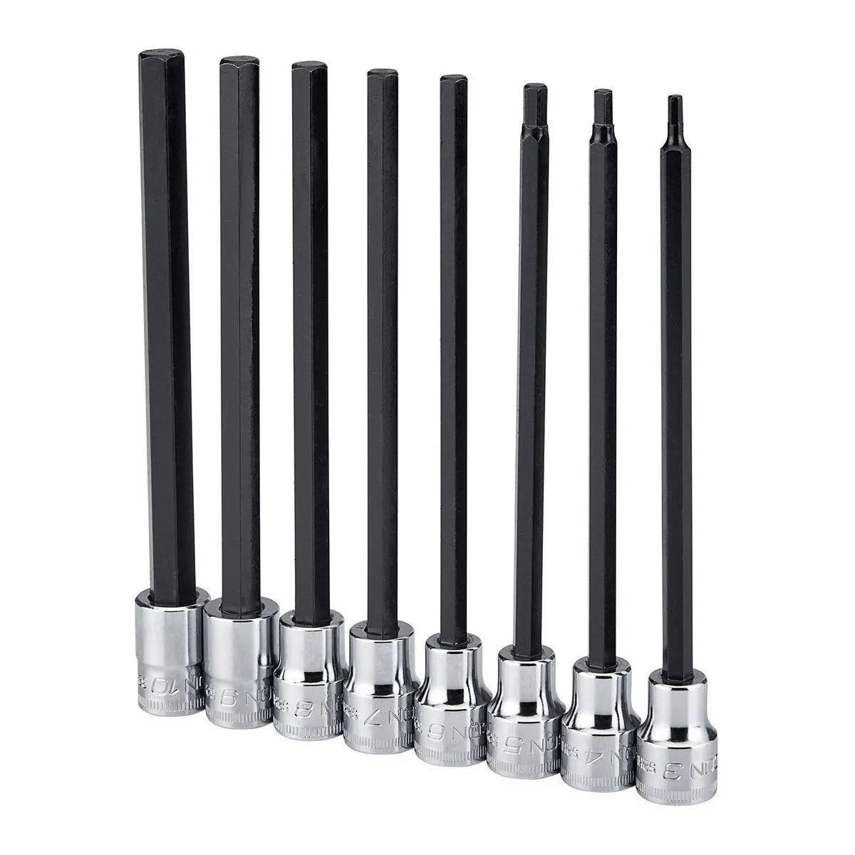 Jeu de douilles hexagonales longues professionnelles métriques à entraînement de 3/8 po, 8 pièces - ICON