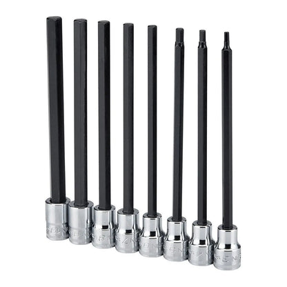Jeu de douilles hexagonales longues professionnelles métriques à entraînement de 3/8 po, 8 pièces - ICON
