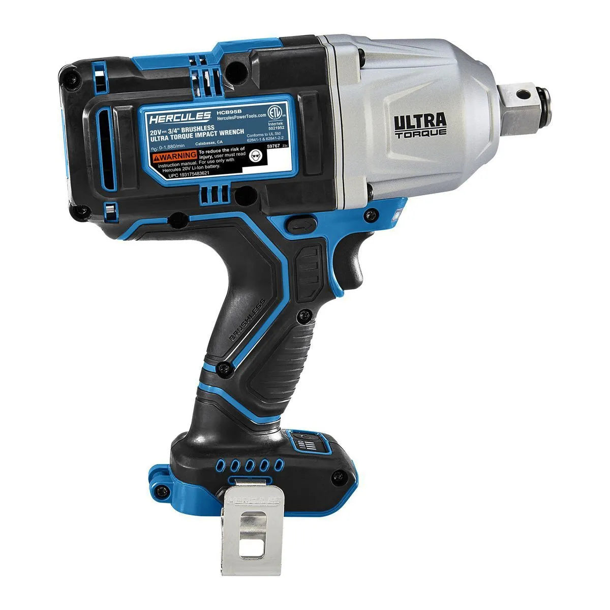 HERCULES 20V Cordless Impact Wrench, 3/4" Drive, Ultra High Torque, with Friction Ring - Tool Only