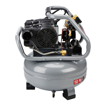 FORTRESS 6 Gallon 150 PSI Ultra Quiet Oil-Free Jobsite Air Compressor