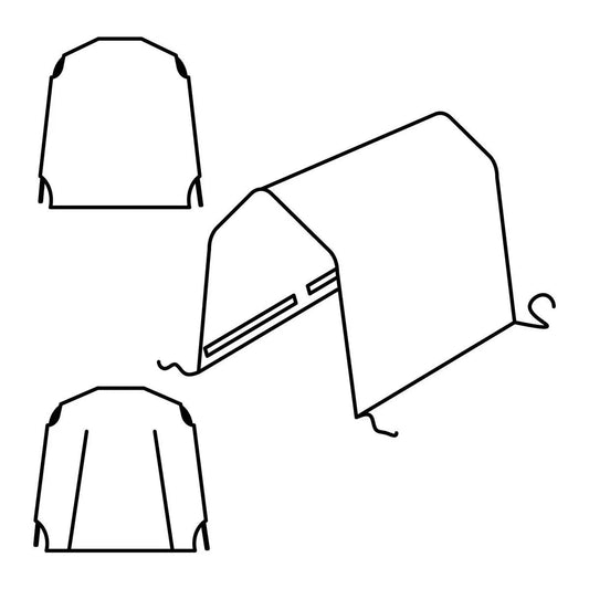 Kit de couverture en 3 parties d'abris d'autos 10FT X 17FT (orange/beige) - Cover Pro