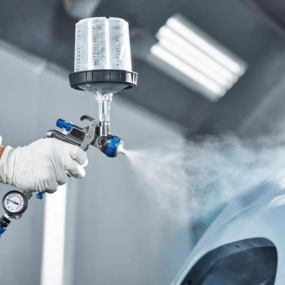 SPECTRUM Premium HTE gravity-fed pneumatic spray gun with side fan control