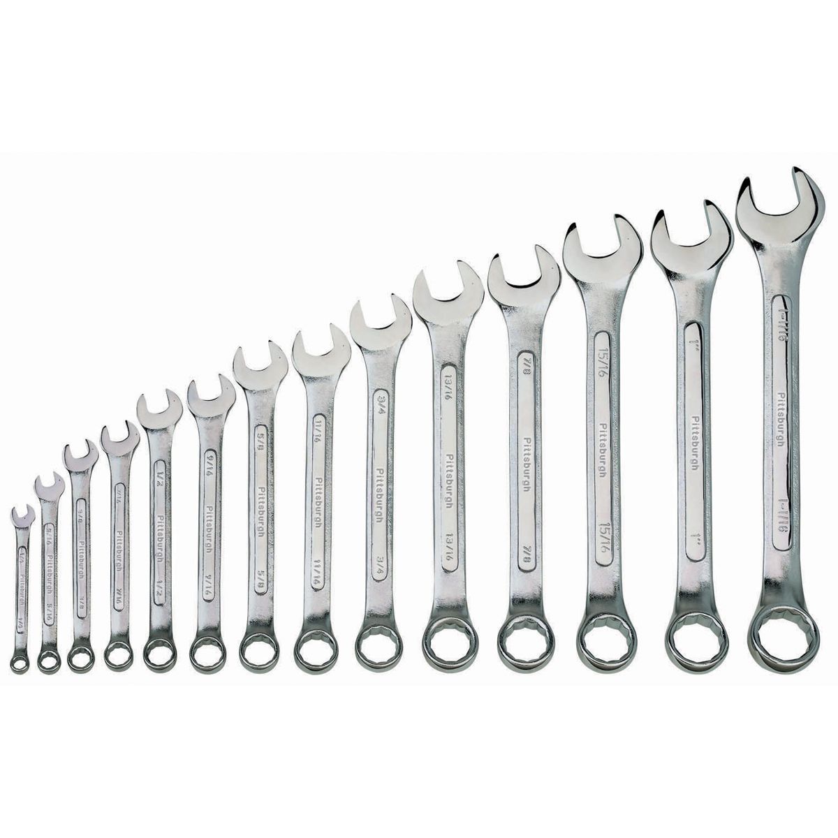 SAE Combination Wrench Set, 14 Pieces-PITTSBURGH