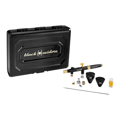 BLACK WIDOW DE SPECTRUM 0,2 mm, 0,3 mm Aérographe à double action, à alimentation par gravité et à contrôle de précision