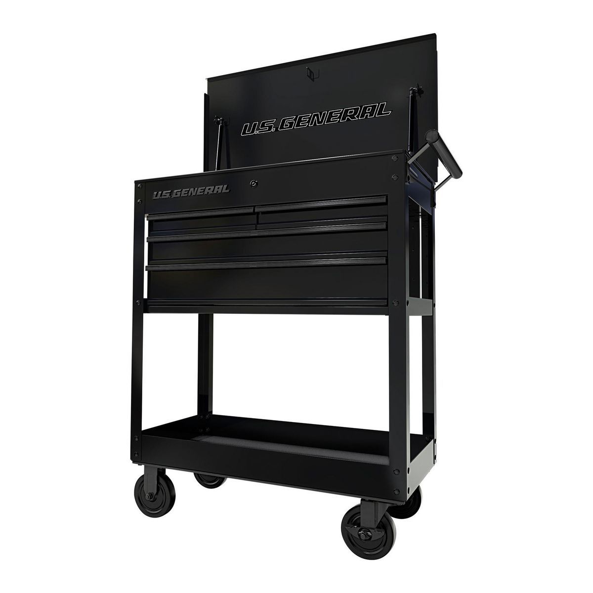 US General® Black 4-Drawer Mechanic's Cart/Trunk