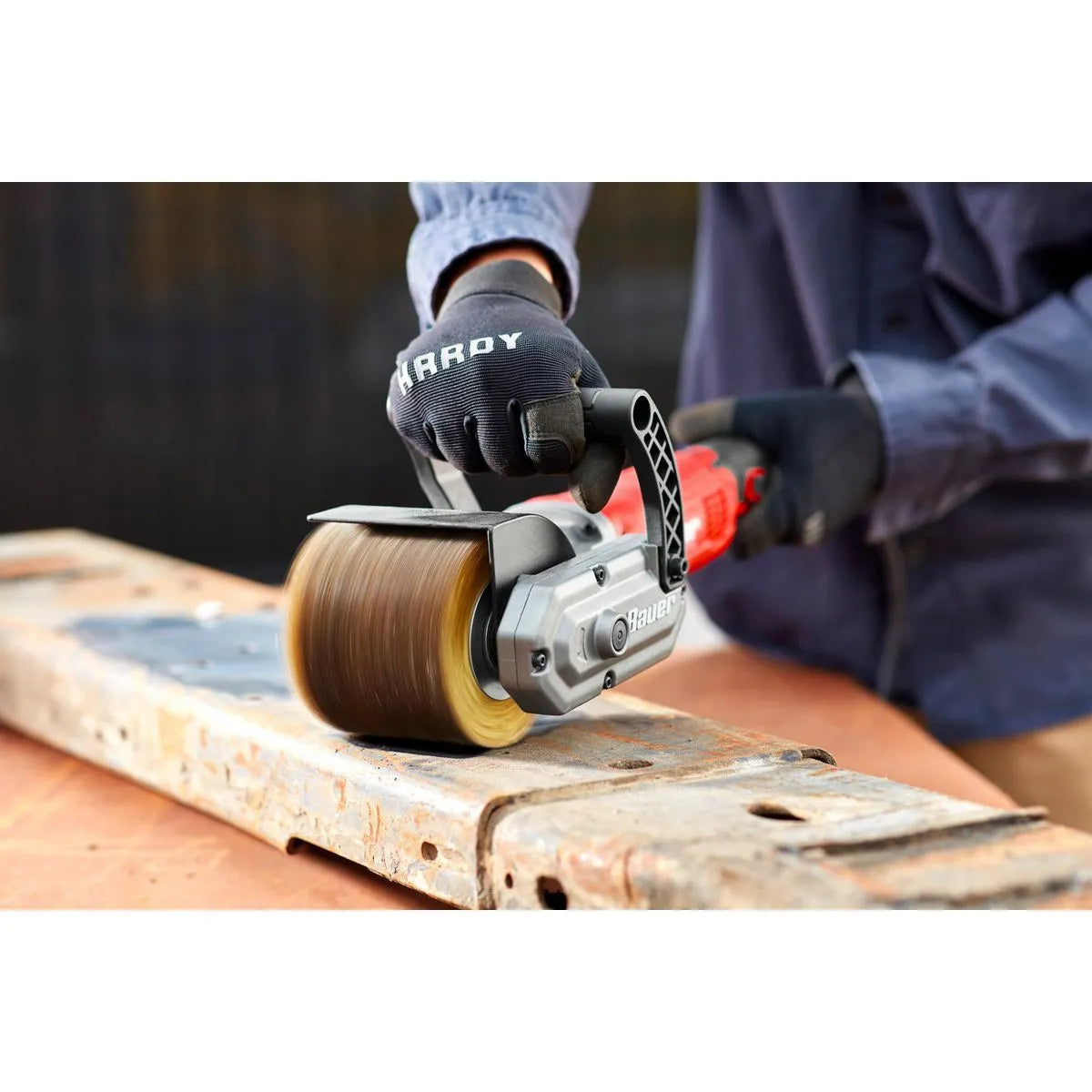 Tambour en fil d'acier ondulé HERCULES 4-1/2 po x 4 po x 3/4 po pour outils de conditionnement de surface